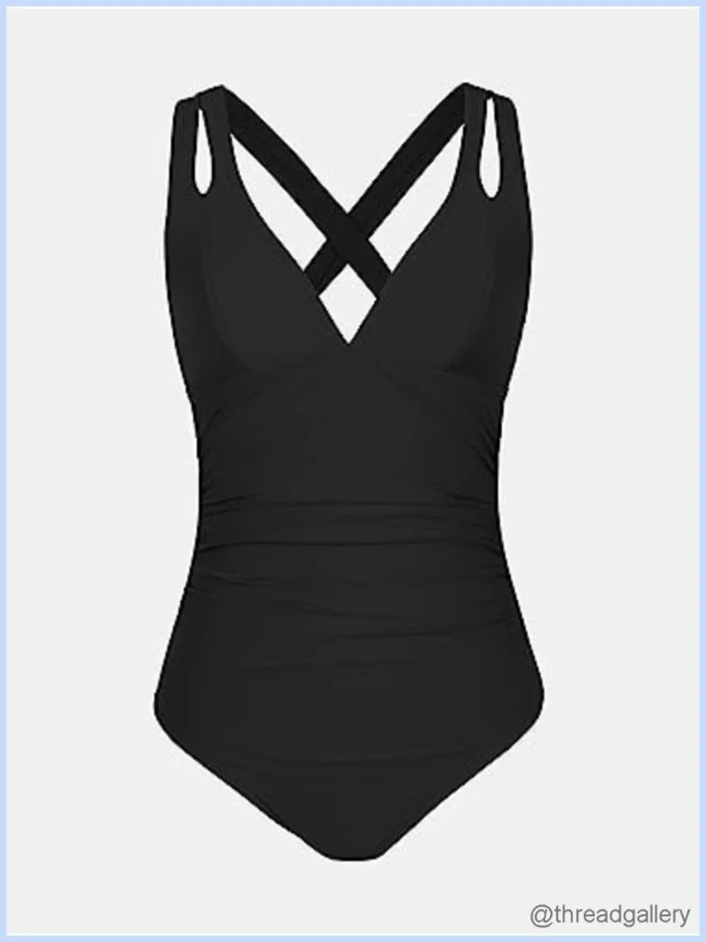 Tummy Control One Piece Swimsuit Crossback Crisscross Bathing Suit Adjustable